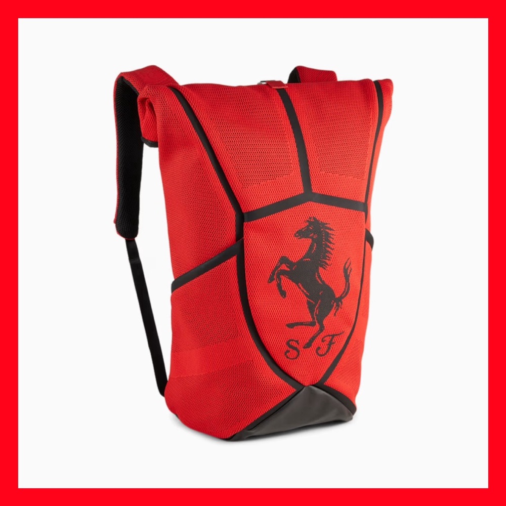 $250 PUMA Scuderia Ferrari Premium Backpack Red Black Motorsport F1 090302-01